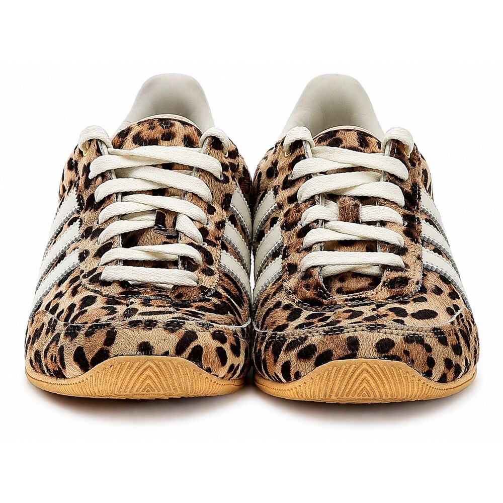 Adidas Samba Women Size 9 Leopard Animal Print Pony Hair Sneakers White Stripes - Picture 2 of 6